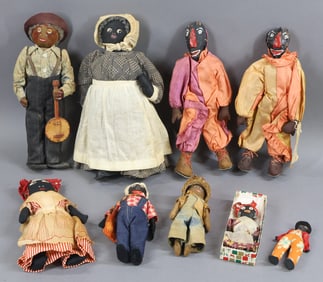 BLACK CLOTH DOLLS.