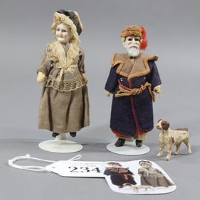 MINIATURES, CHARACTER DOLLS.