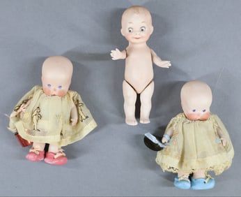 GERMAN ALL BISQUE DOLLS.