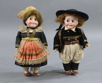 BISQUE GOOGLY EYE DOLLS.