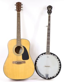 5 String Banjo and Acoustic Guitar