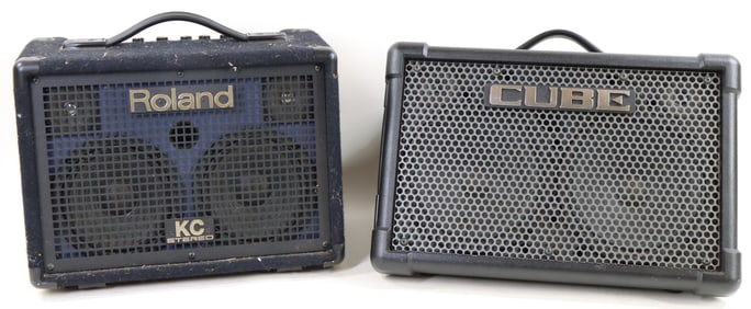 Lot of 2 Roland Portable Guitar Amplifers