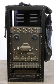 24-Space Equipment Rack with Tascam Model 34B 4-Track Recorder
