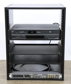 10-Space Equipment Rack with AJA KONA-KLHi & JVC SR-DVM700 Recorder