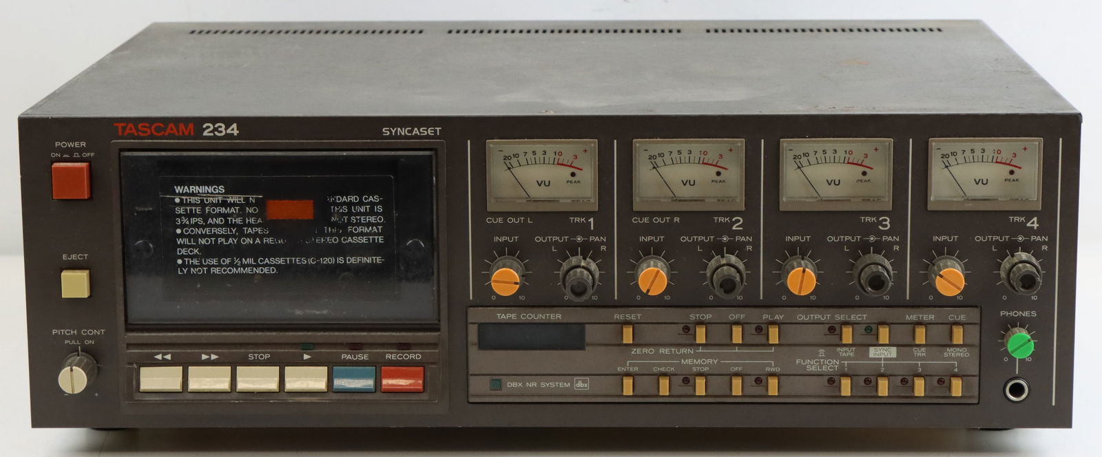 Tascam 234 Syncaset 4-Track Cassette Recorder (1 of 7)