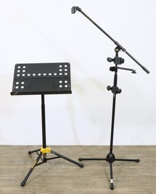 Boom Mic Stand and Hercules Fold-up Music Stand