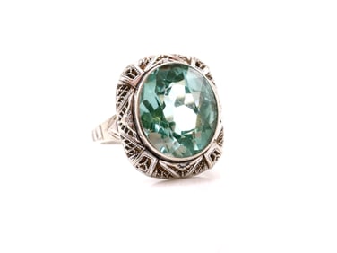 14k WG Topaz Ring