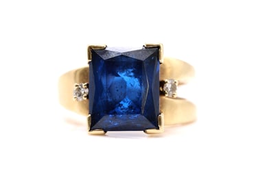 14k YG London Blue Topaz Ring