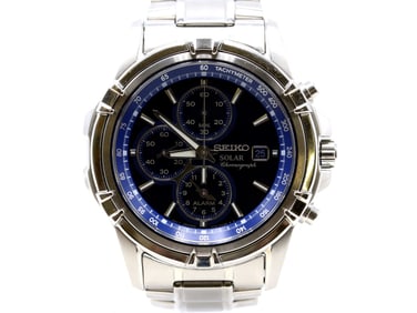 Seiko Solar Alarm Chronograph Wristwatch