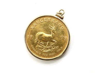 1979 South African 1oz Gold Krugerrand Pendant