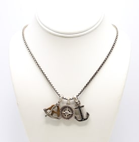 David Yurman Sterling Silver Maritime Necklace