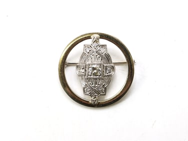 14k WG Diamond Pin