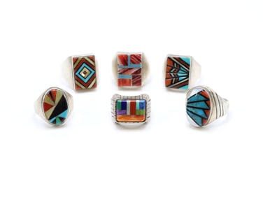 Native American Zuni Sterling Silver Rings
