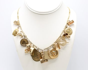 14k YG Charm Necklace