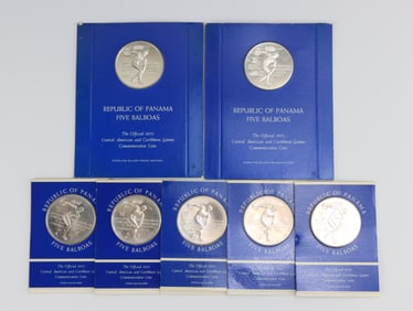 Republic of Panama 5 Balboa Sterling Silver Proofs