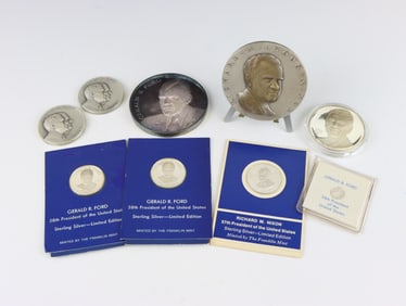 Fine and Sterling Silver Presidential Medals