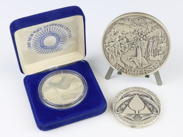 New York and New Jersey Commemorative Silver Medals