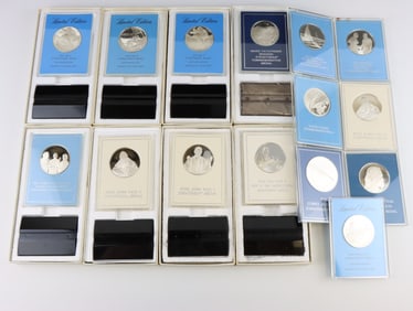 The Franklin Mint Sterling Silver Eyewitness Medals
