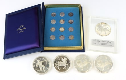 The Franklin Mint Treasury of the Zodiac Sterling Silver Medals