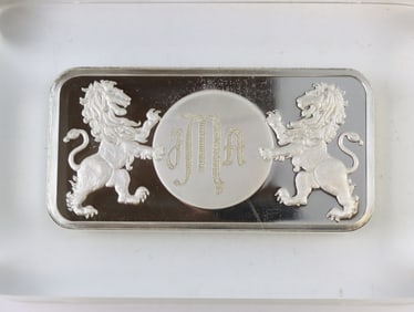 The Franklin Mint Monogrammed Sold Sterling Silver Bar