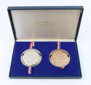 Franklin Mint Sterling Silver and Bronze Bicentennial Medals
