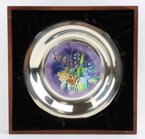 Franklin Mint "Four Seasons - Spring Blossoms" Sterling Silver Plate