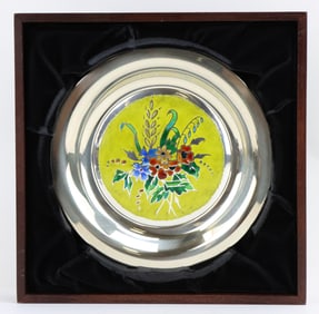 Franklin Mint "Four Seasons - Summer Bouquet" Sterling Silver Plate