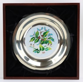 Franklin Mint "Four Seasons - Winter Spray" Sterling Silver Plate