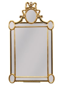 La Barge Italian Giltwood and Ebonized Mirror