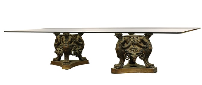 Baroque Bronze Pedestal Dining Table