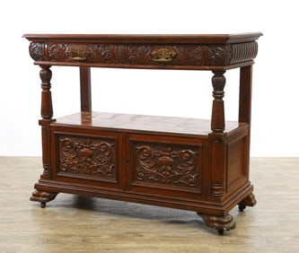 Oak Two-Tierd Sideboard in the Manner of R.J. Horner