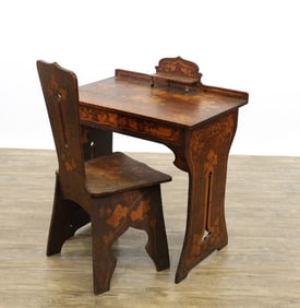 Art Nouveau Writing Desk and Chair