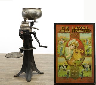 De Laval Cream Separator Advertising Sign and Machine