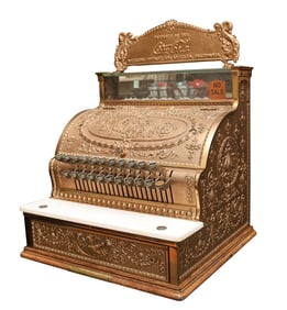 National Brass Cash Register with Coca-Cola Branding