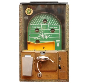 Victor Vending 1¢ Football Gumball Machine