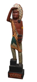 Carved Wooden Cigar Store Indian, 20th c.