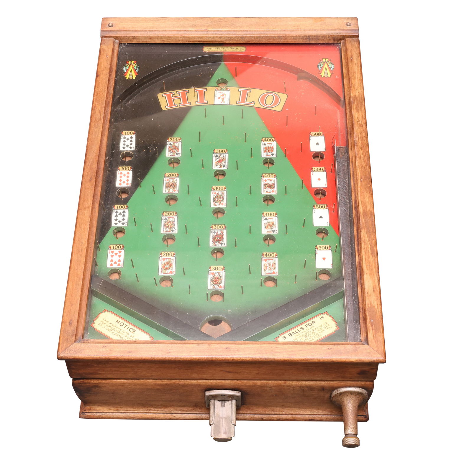 Hi-Lo Coin-Operated Countertop Game, Northwest Coin Machine Co. (1 of 8)