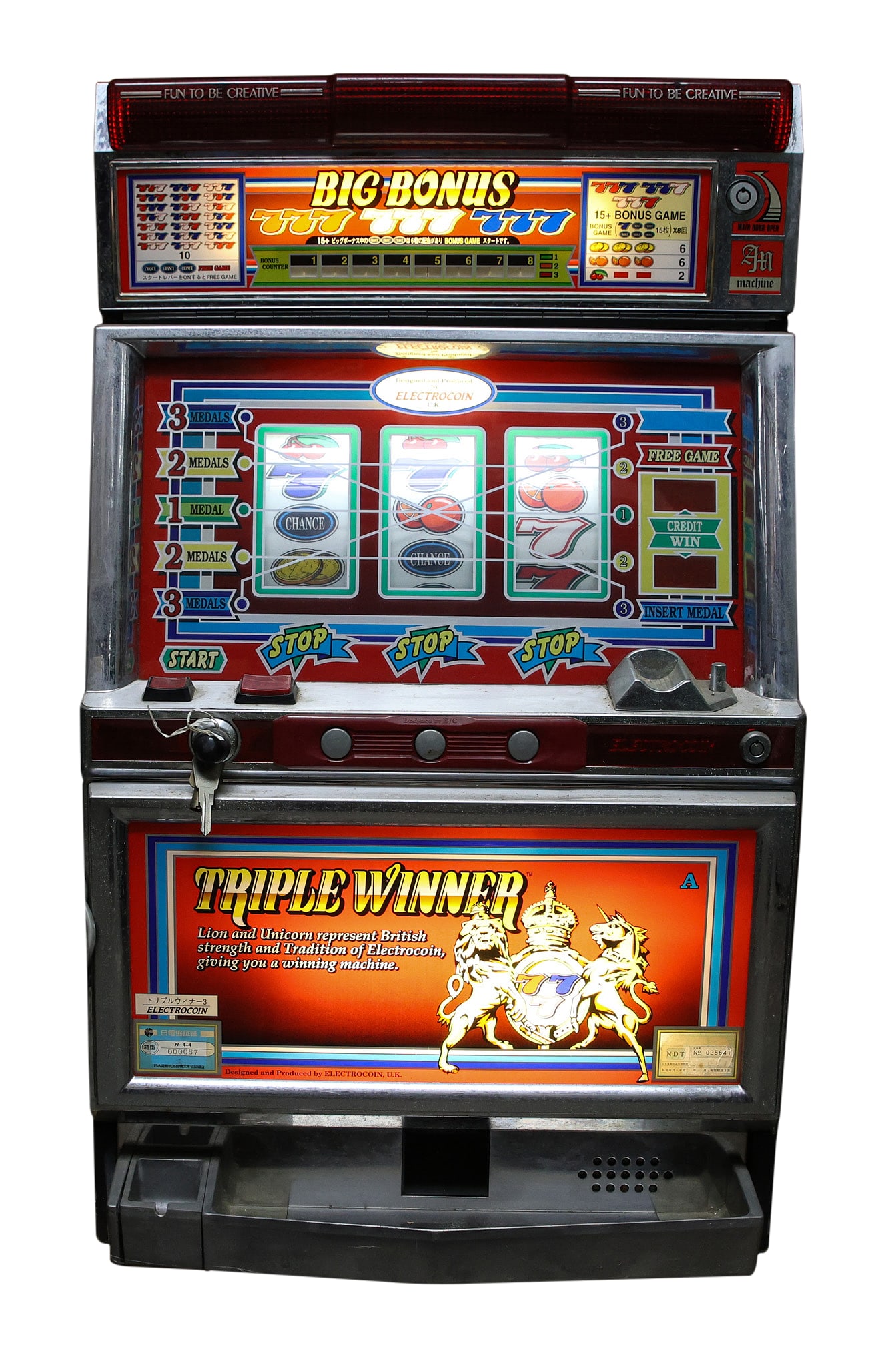 Electrocoin "Triple Winner" Slot Machine, 1994 (1 of 11)