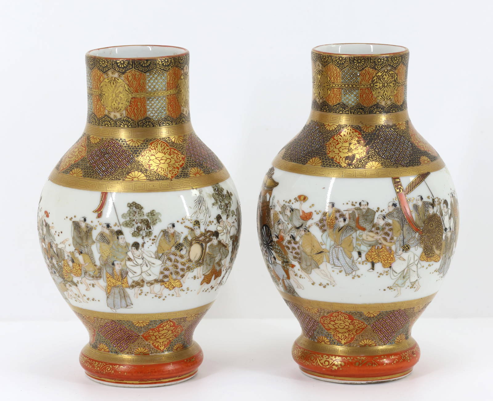 Oda / Suemari Japanese Kutani Porcelain Vases
