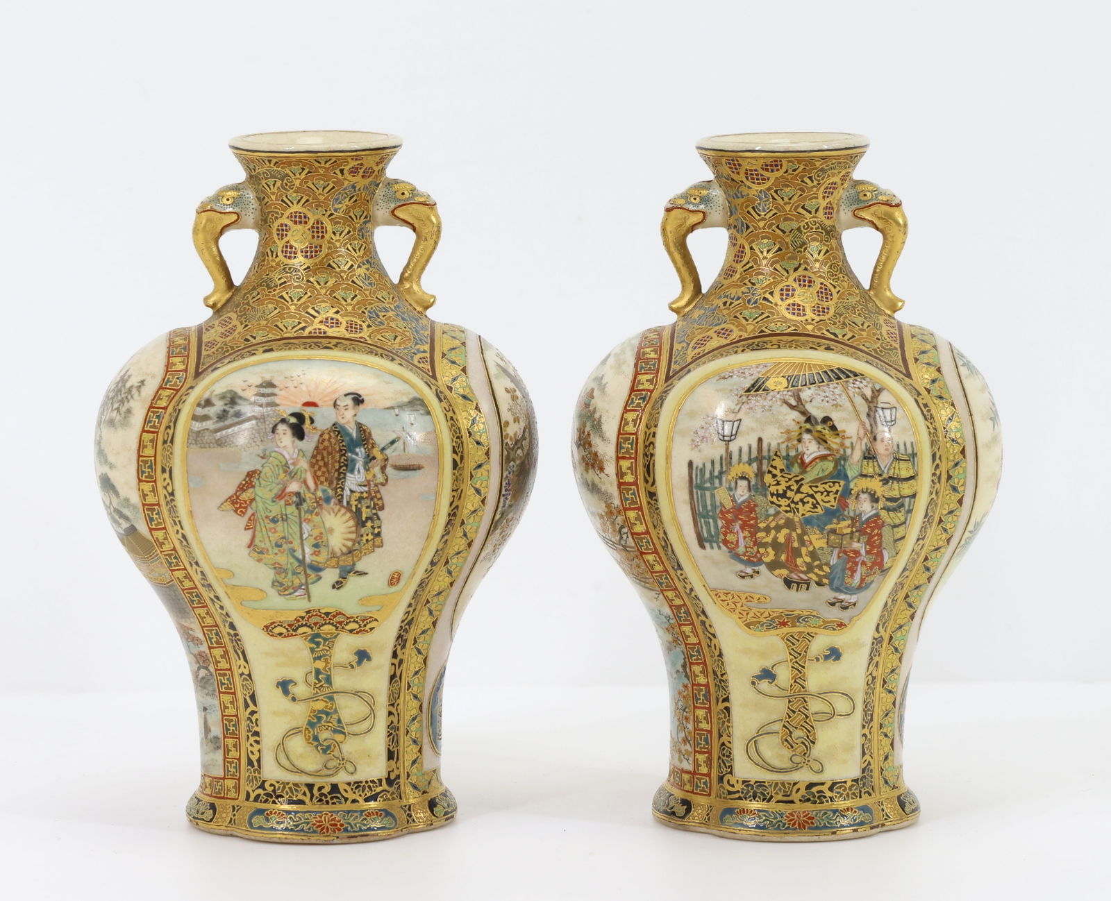 Gyukusho for Taizan Japanese Satsuma Pottery Vases (1 of 11)