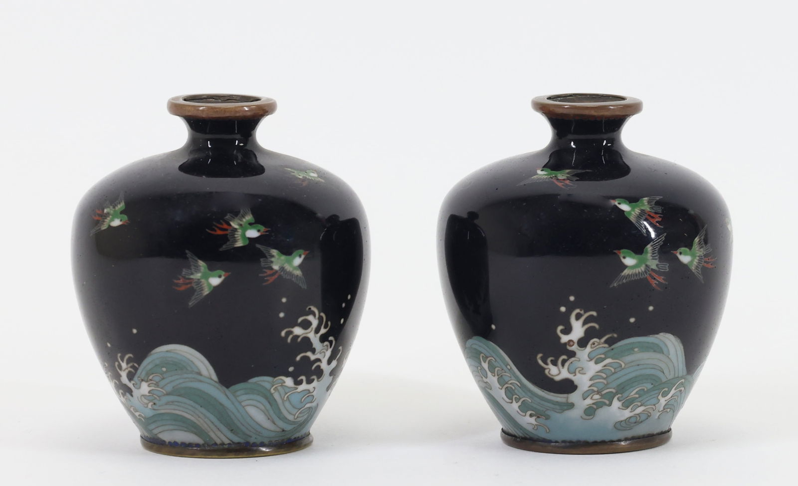 Japanese Cloisonne Vases (1 of 6)