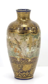 Kinkozan Japanese Satsuma Pottery Vase