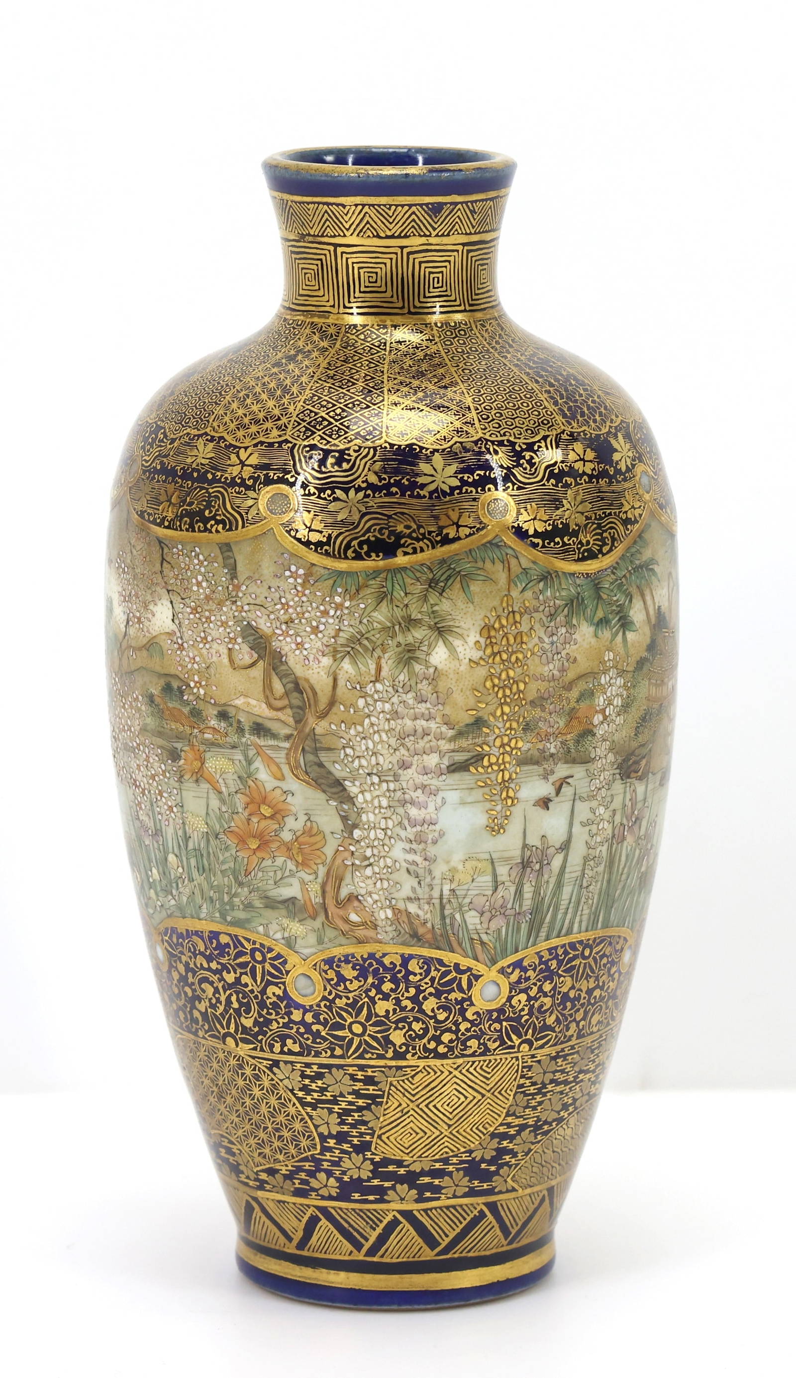 Kinkozan Japanese Satsuma Pottery Vase