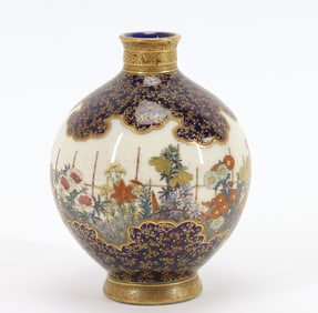Sozan for Kinkozan Japanese Satsuma Pottery Vase