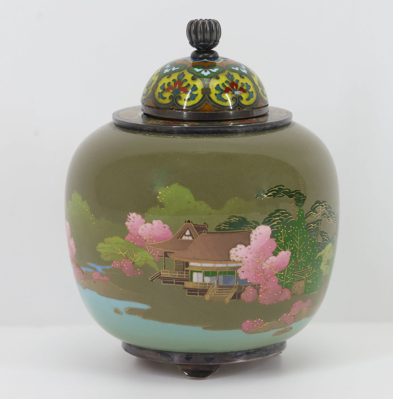 Namikawa Yasuyuki Japanese Cloisonne Jar (1 of 7)