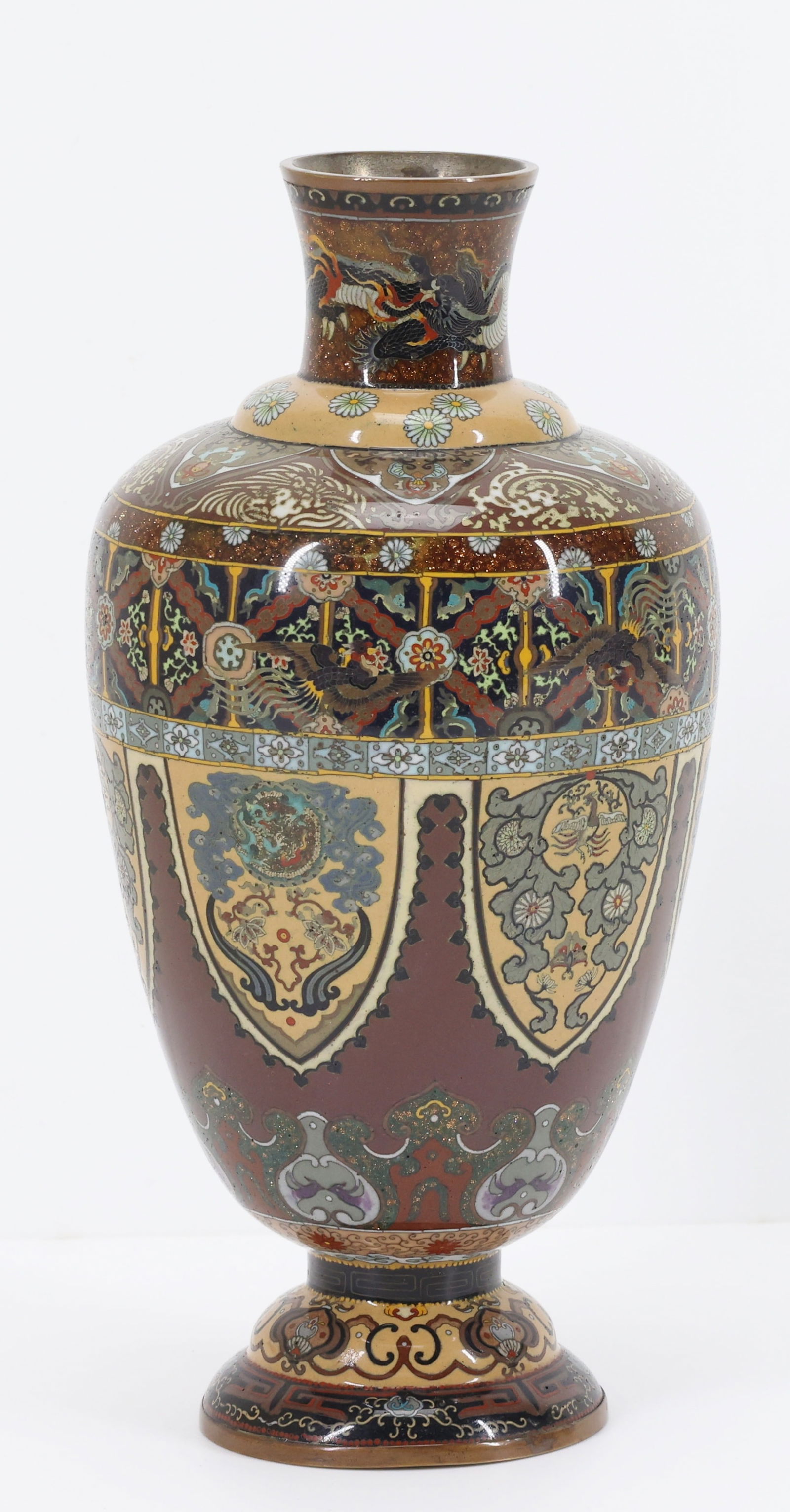 Japanese Goldstone Cloisonne Vase (1 of 7)