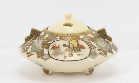 Kinkozan Japanese Satsuma Pottery Censer