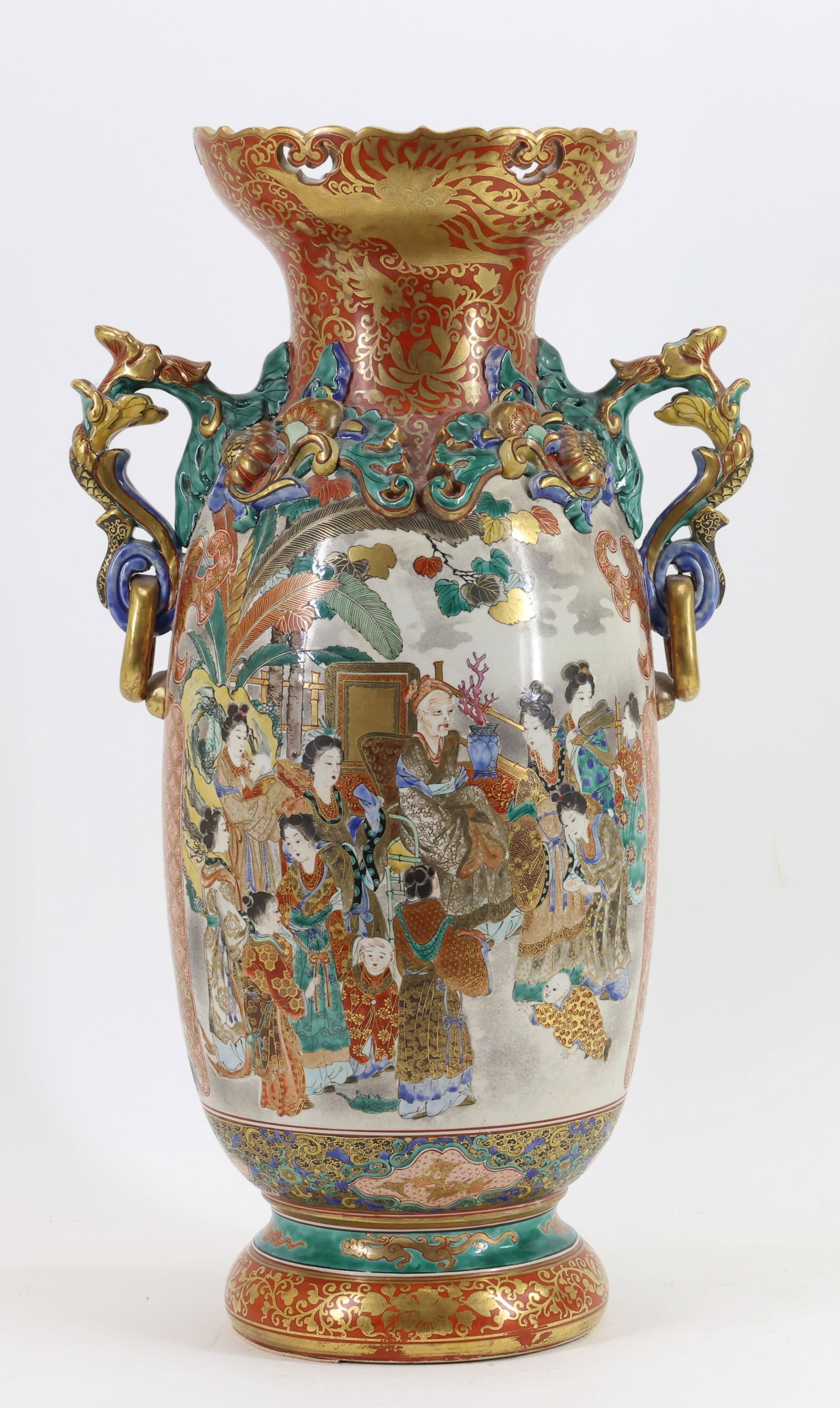 Nakagawa Japanese Kutani Porcelain Vase (1 of 12)