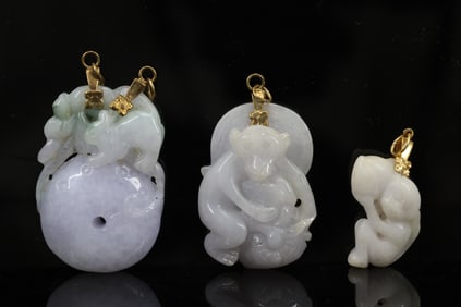 Chinese Carved Jade Pendants