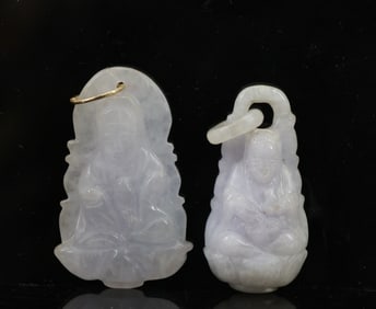 Chinese Lavender Jade Pendants